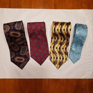 Bundle of 4 Ties, Ziggurat by Mulberry, Imani...